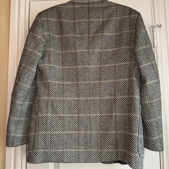 Valentino uomo wool gray/tan/beige tweed jacket size 39s, oversize small - Picture 8 of 8